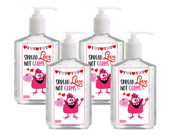 Valentine Hand Sanitizer Printable - Spread Love Not Germs