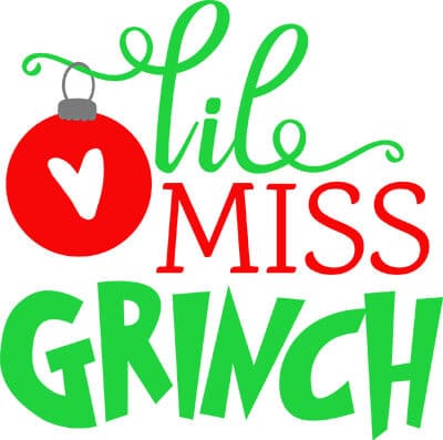 Lil Miss Grinch SVG Cutout - Best Free SVG Files for Cricut