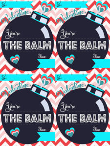 Chapstick Valentine Cards - Printable Valentine Cards