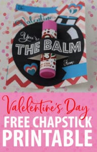 Chapstick Valentine Cards - Printable Valentine Cards