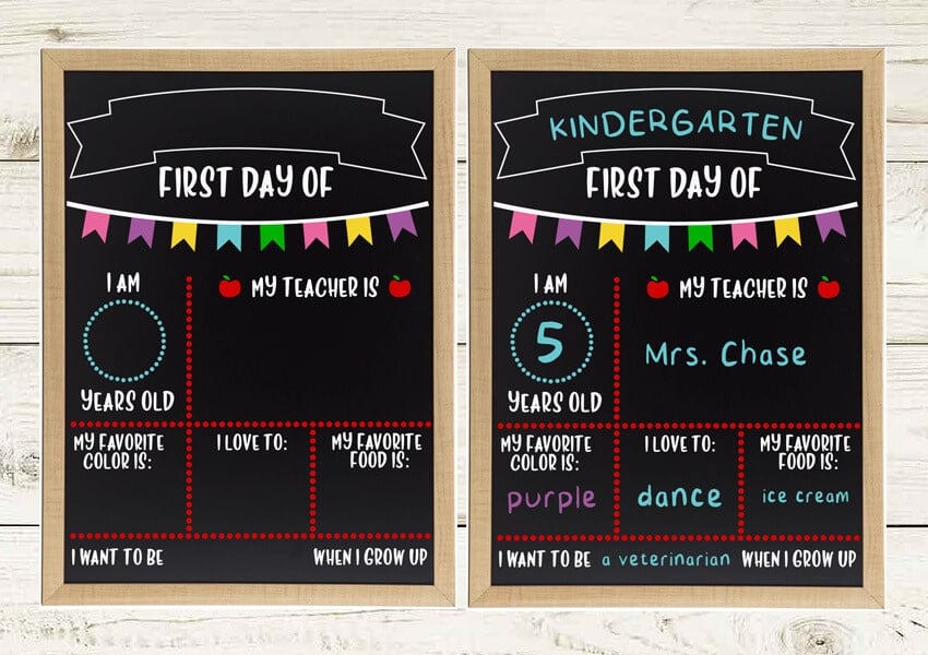 Back to School Chalkboard Sign with Cricut + Free SVG File