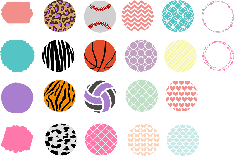 Round Acrylic Keychain Patterns - Free SVG Files