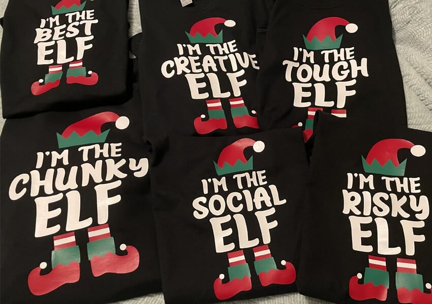 DIY Elf Family Christmas Pajamas ? with Free SVG Files