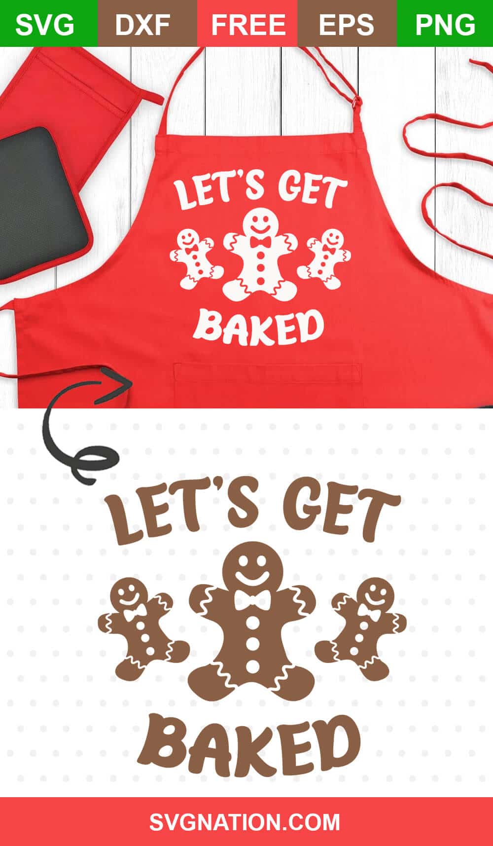 Let's Get Baked - Free Christmas SVG Files for Cricut