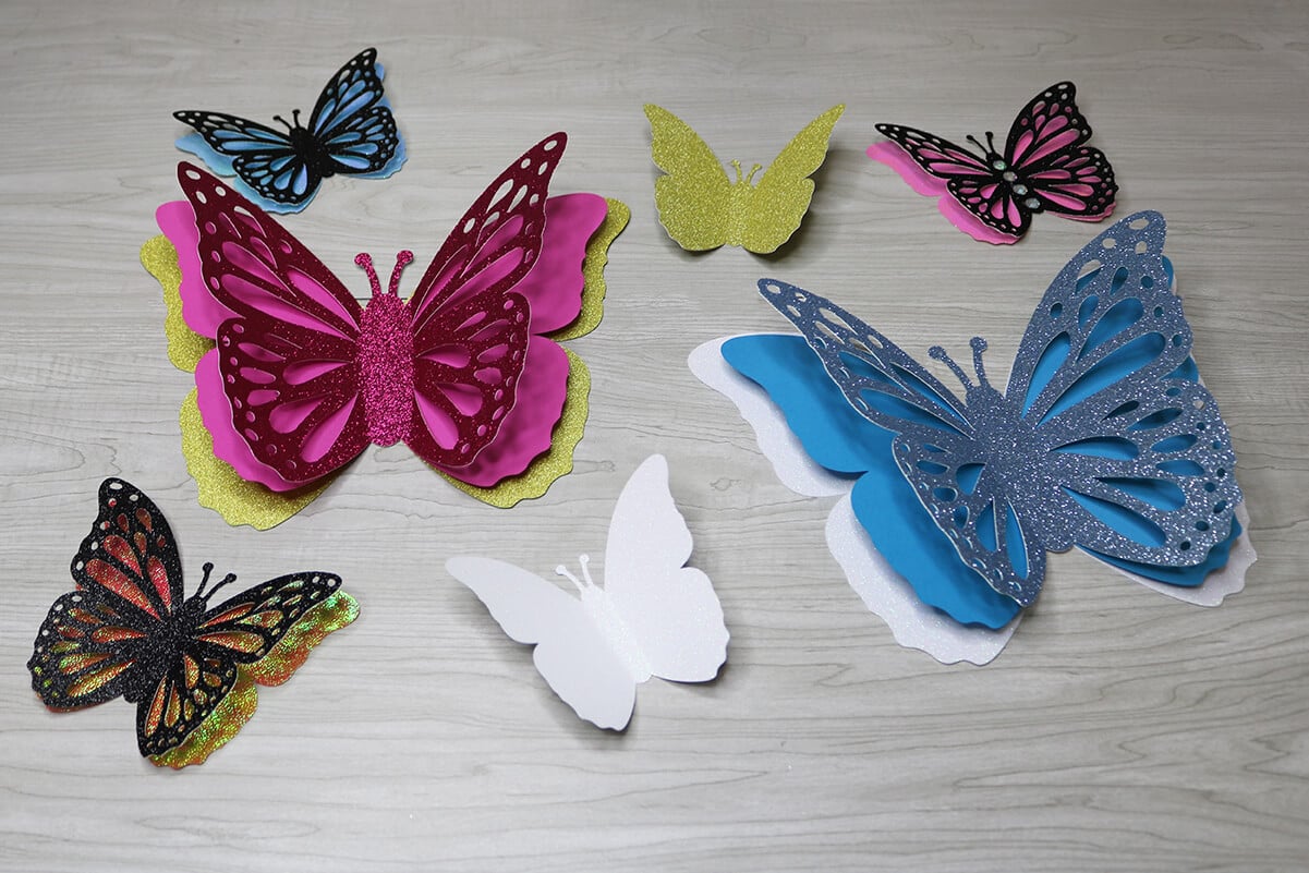 How to Make a 3d Butterfly with Cricut {Free SVG Files}