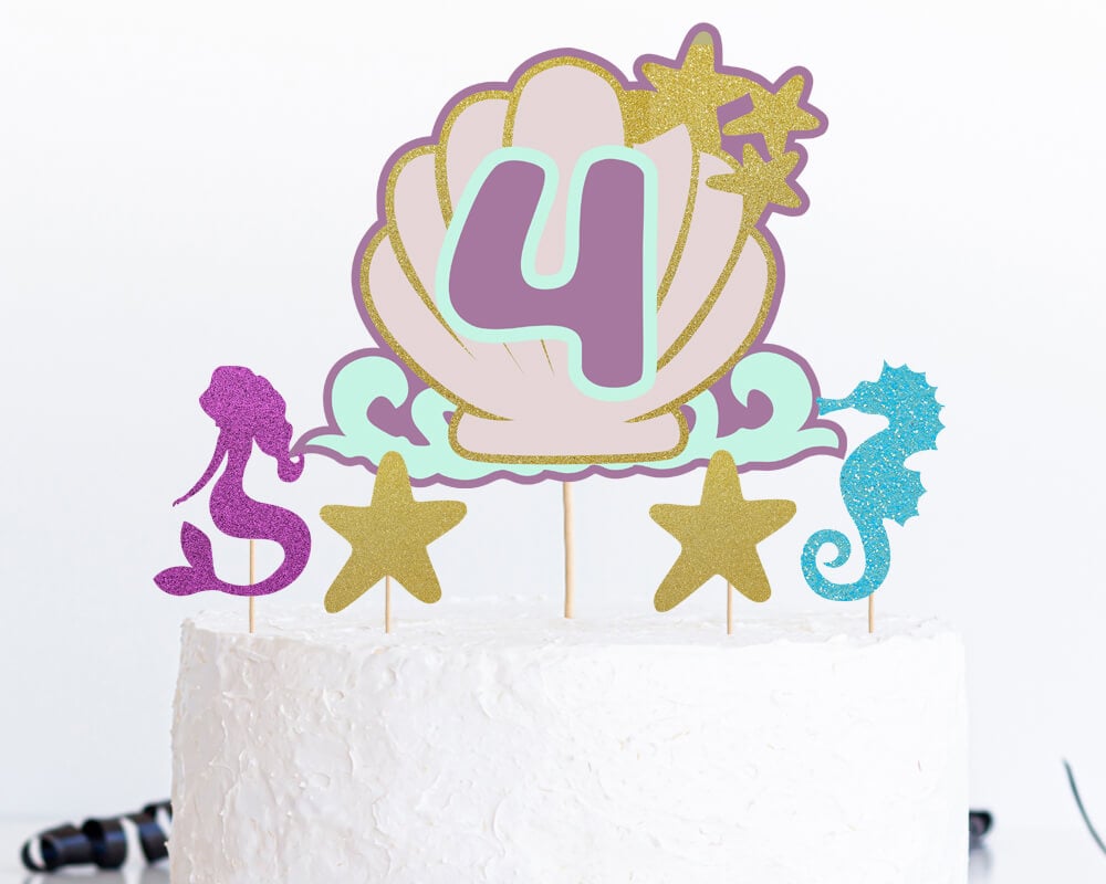 Mermaid Under The Sea Rectangle Edible Cake Topper – Deezee Designs