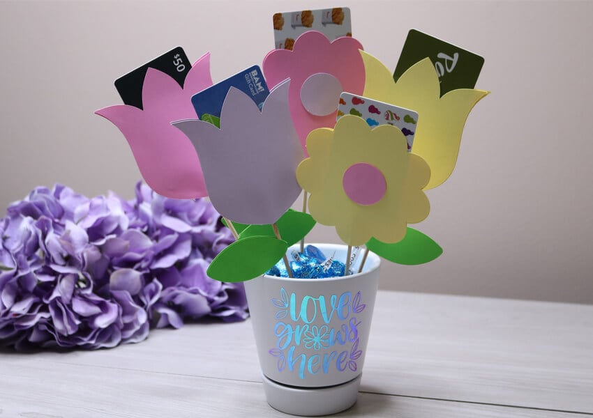 Flower Gift Card Holder For Mother's Day