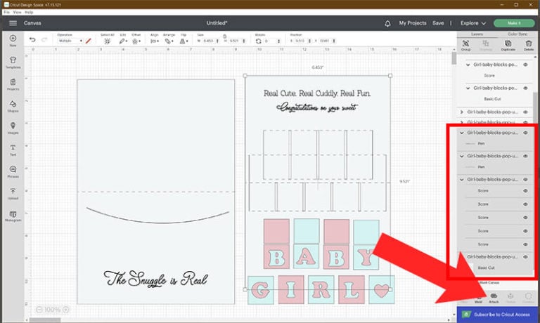 Cricut Baby Shower Card - Free Baby Shower SVG Files