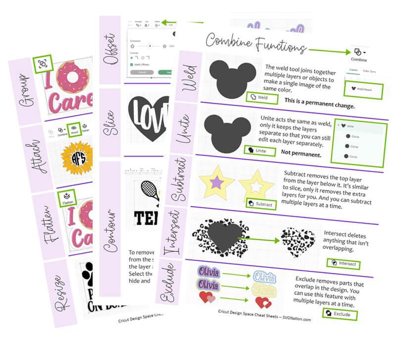 Cricut Cheat Sheet for 12 Popular Design Space Tasks!