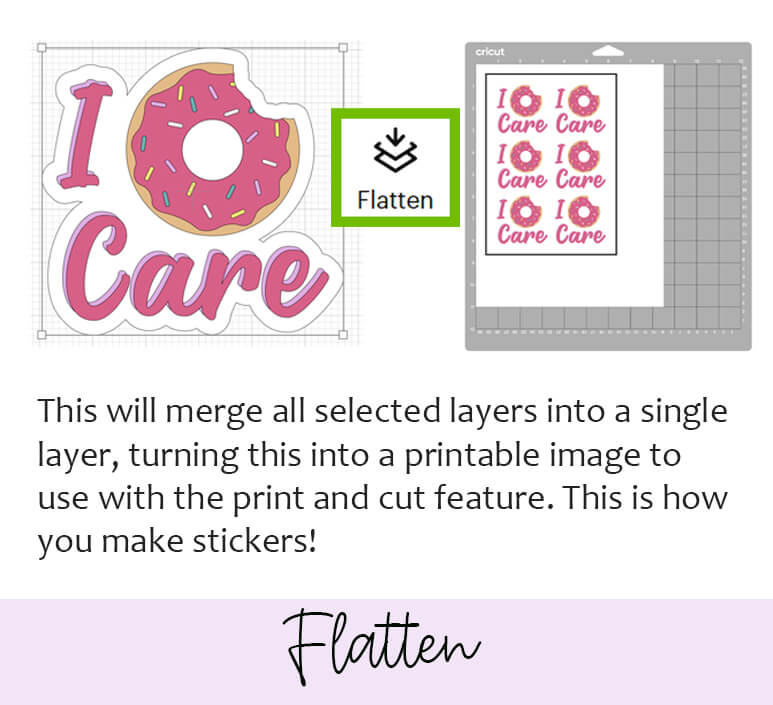 how to flatten in cricut design space