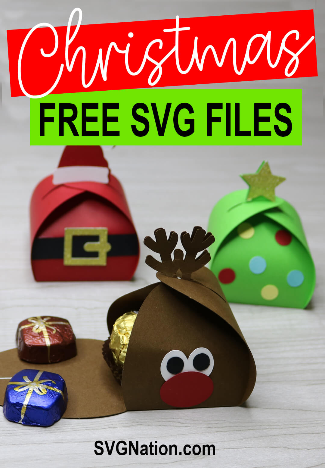 Cricut Christmas Treat Boxes Free SVG Files