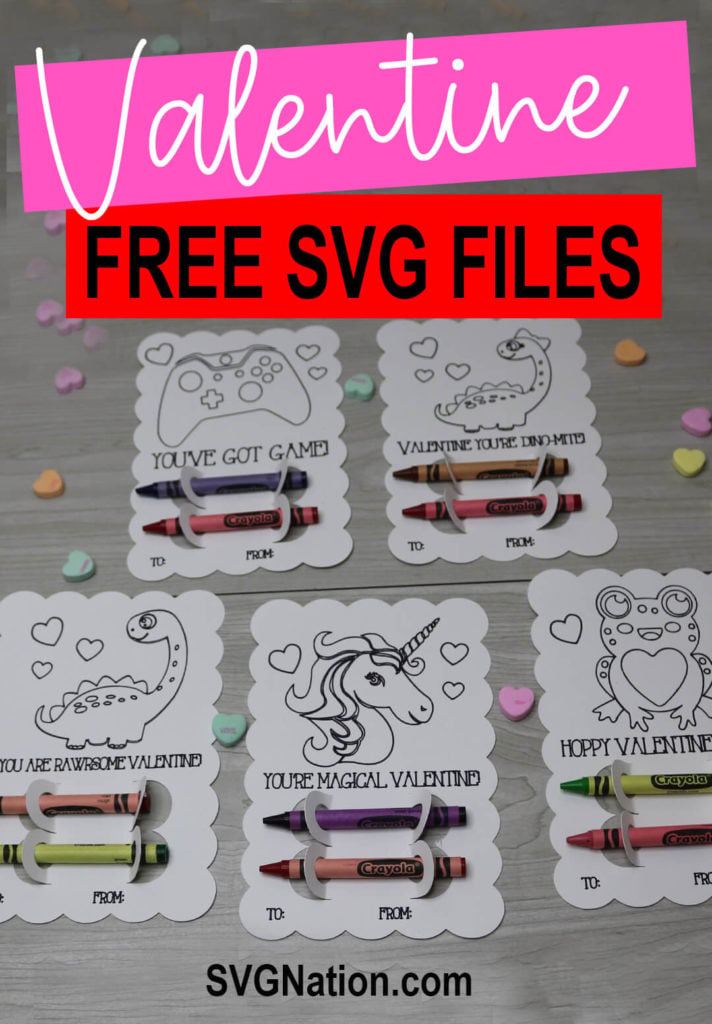 Free Valentine Crayon Cards Svg Cricut Valentine Projects