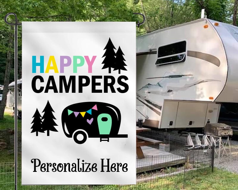 3' x 5' Happy Campers Camping Fun Flag