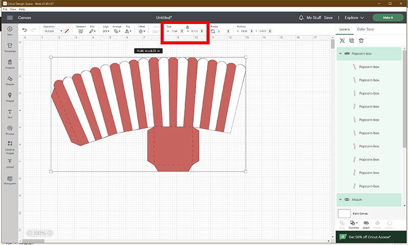 Contenitori per popcorn fai da te. Tutorial step by step - My Cricut