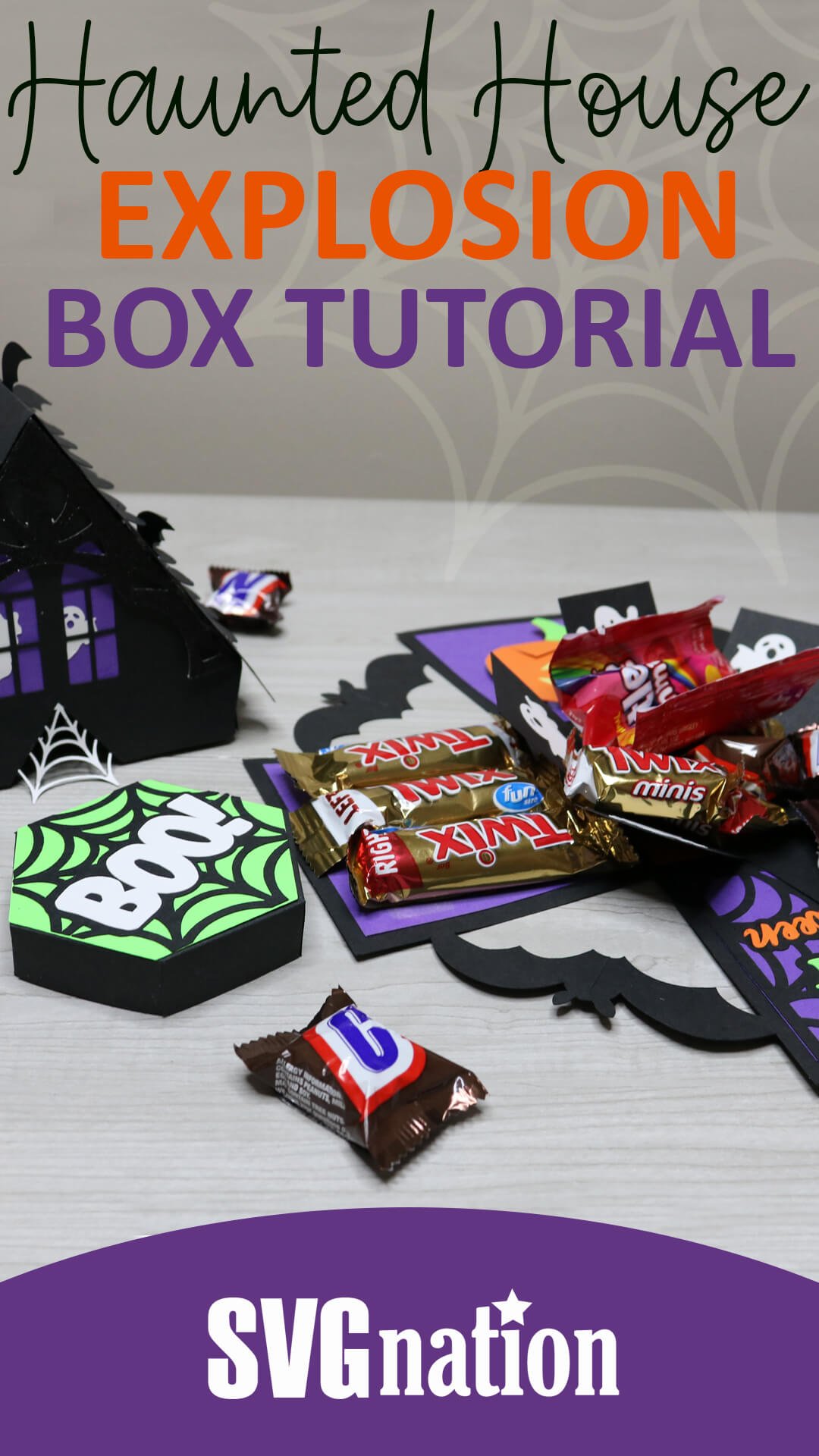 Halloween Explosion Box Free Haunted House SVG