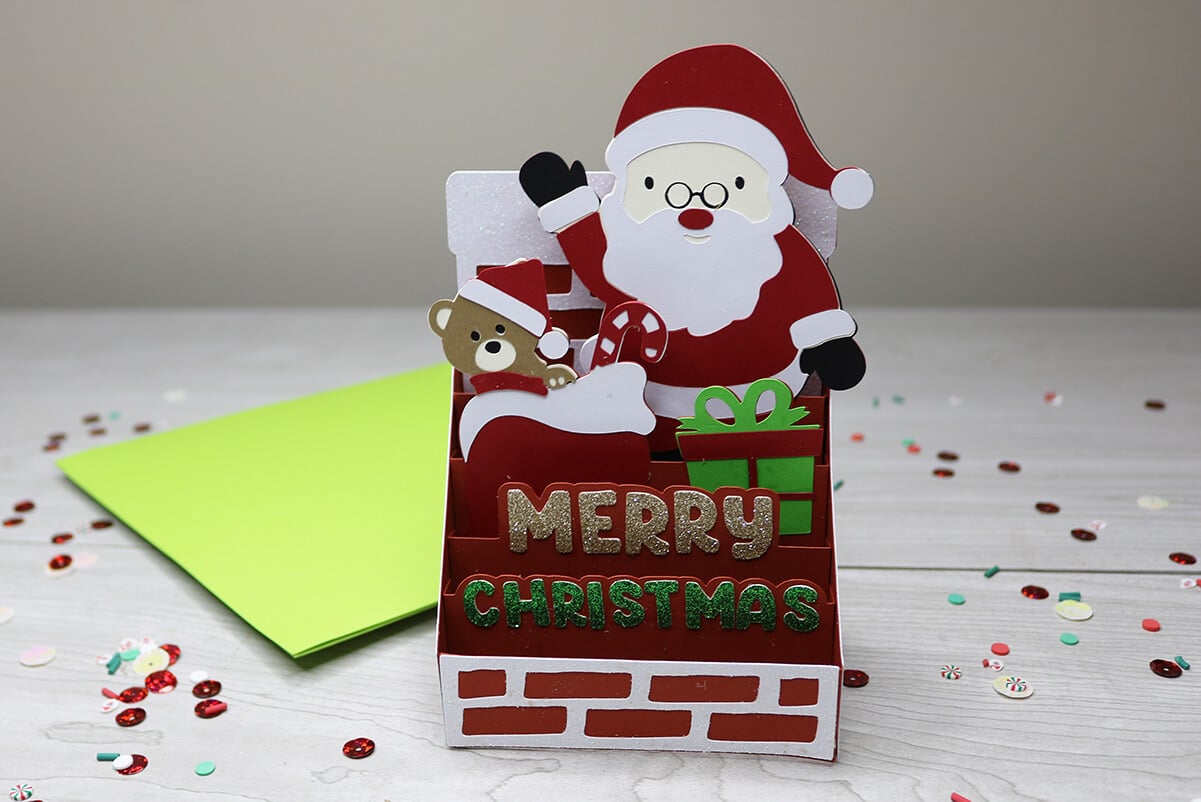 DIY 3D Christmas Pop Up Box Card