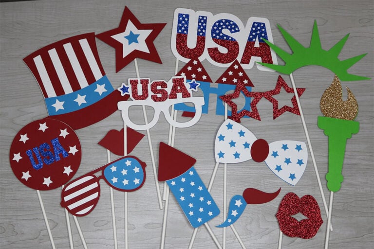 4th of July Photo Booth Props SVG Free