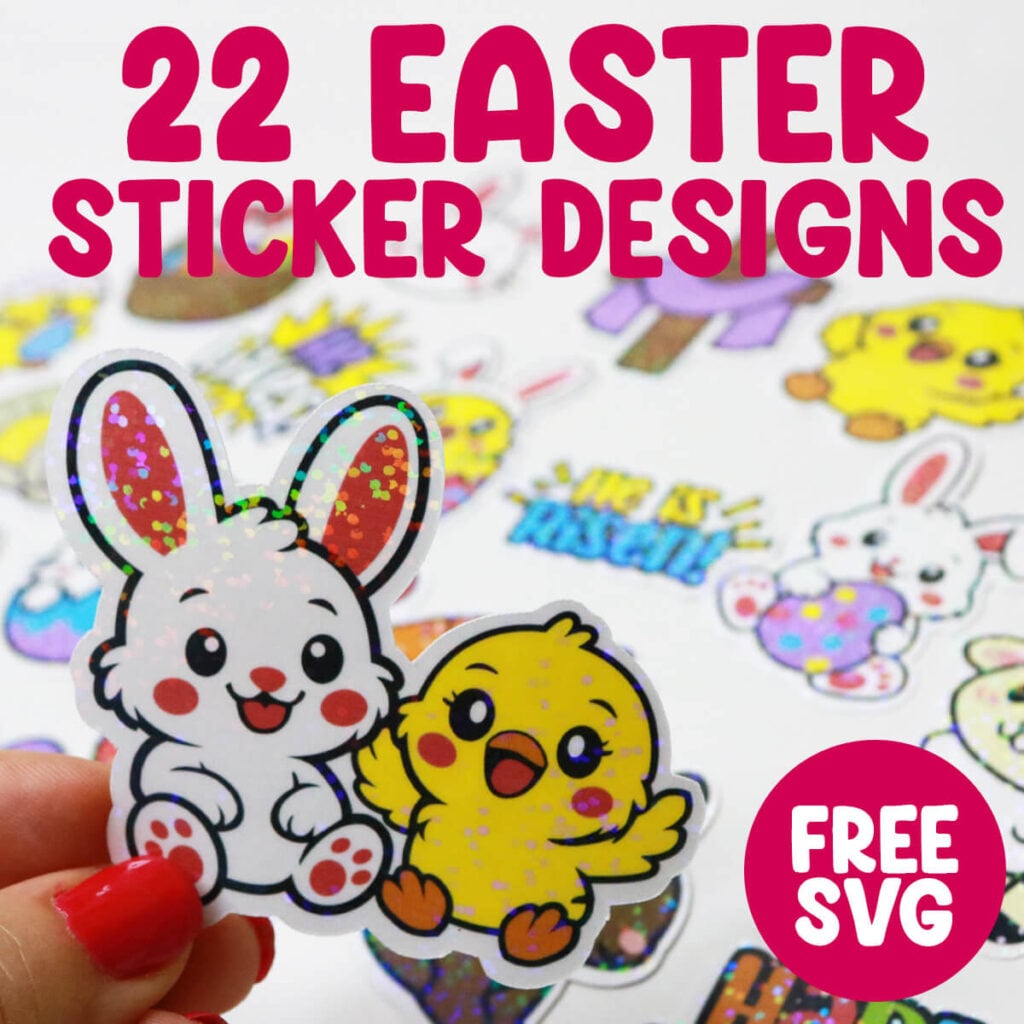 Cricut Easter printable stickers