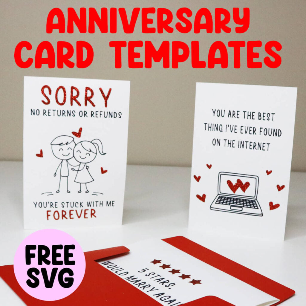 Anniversary Card Templates, Card SVG