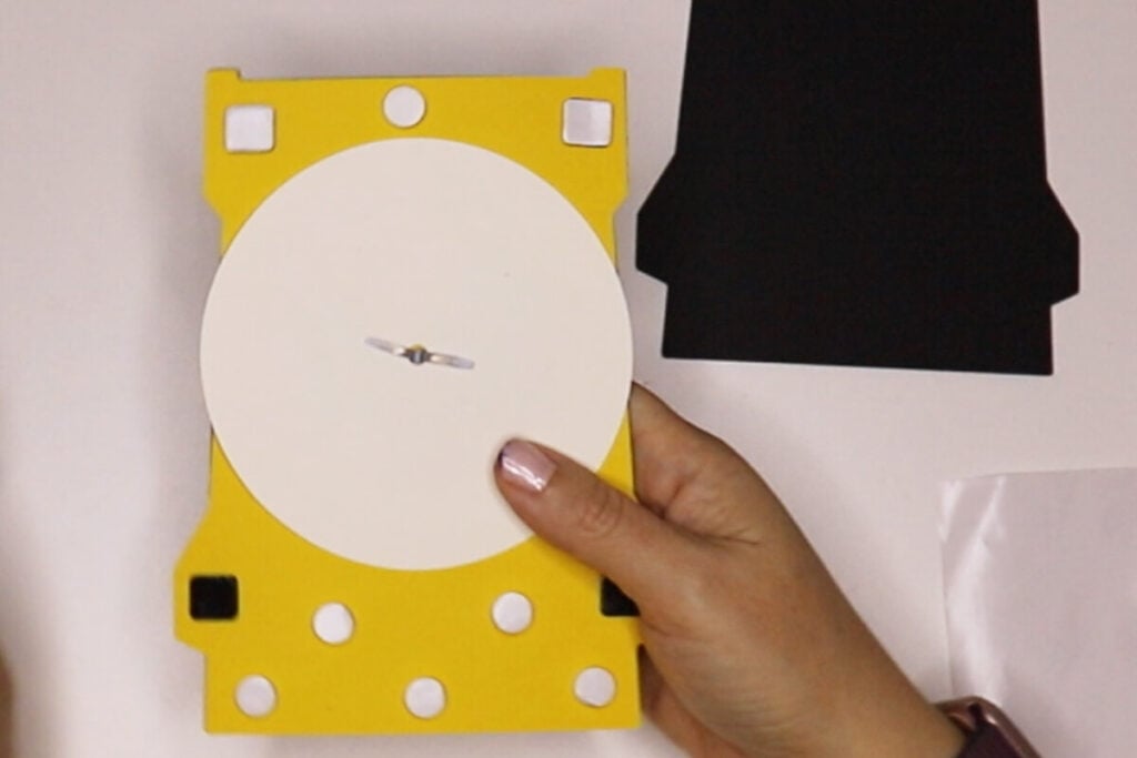 Use foam dots to attach the back of the card