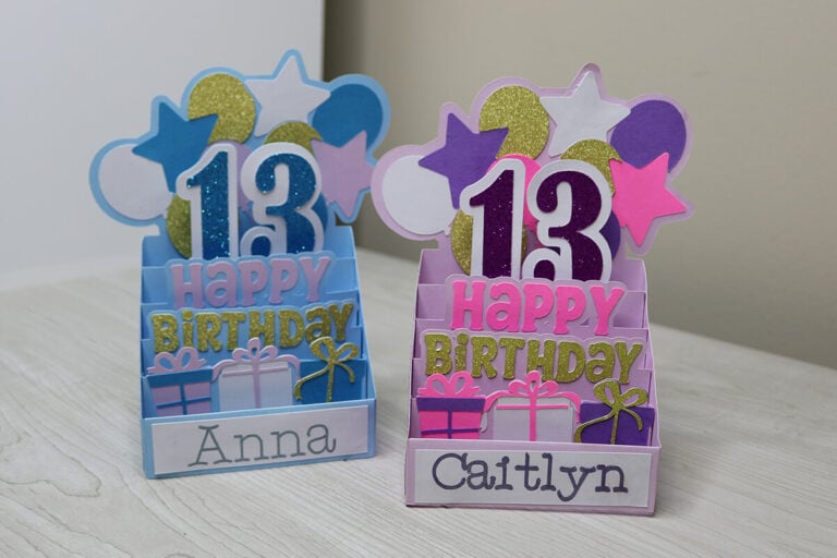 Birthday Box Card SVG, Pop Up Birthday Card