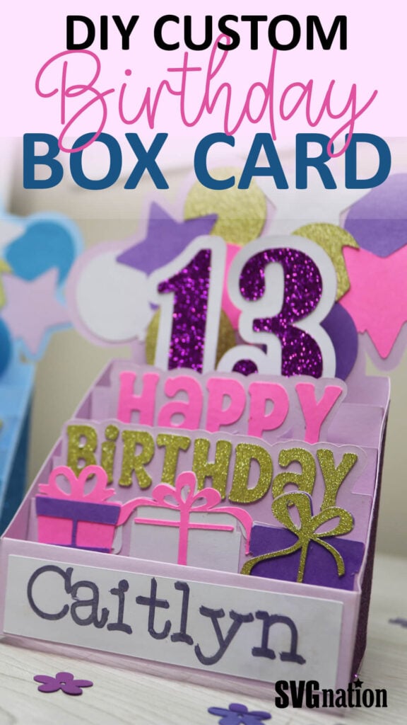 Birthday Box Card SVG