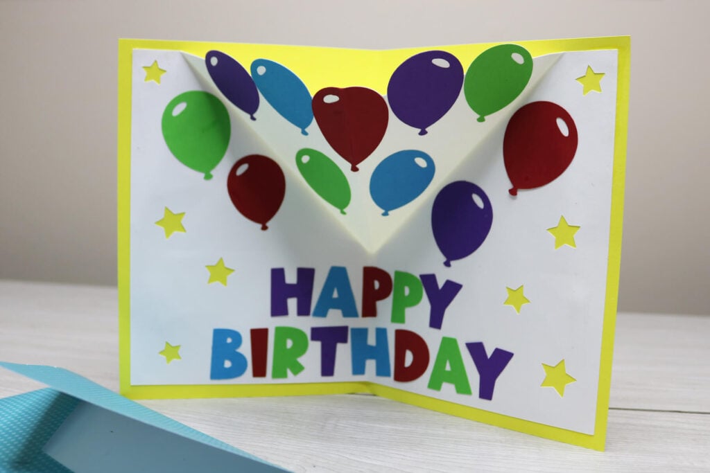 cricut birthday card, balloon svg