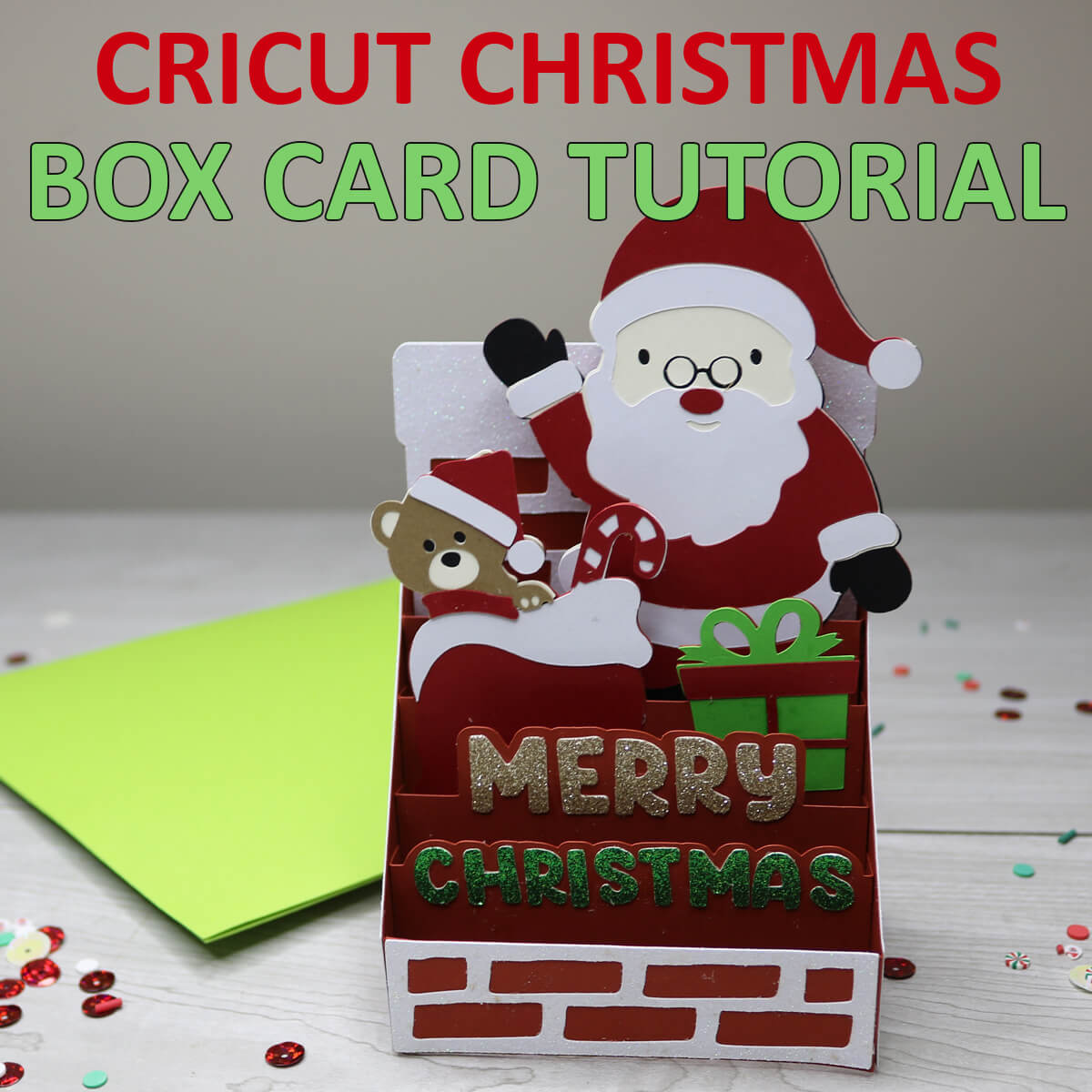 DIY 3D Christmas Pop Up Box Card | Free Christmas Card SVG