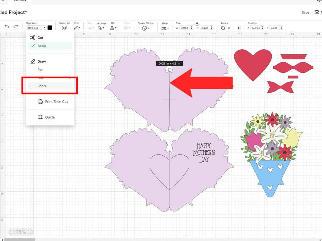 Cricut Flower Bouquet Card Template