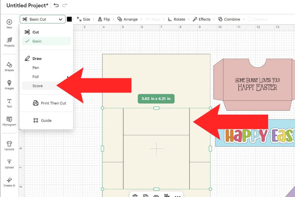 Change Lines from Cut to Score