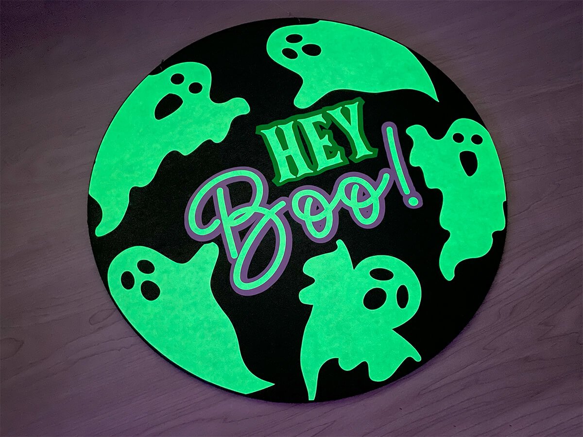 Glow in the Dark Cricut Halloween Sign