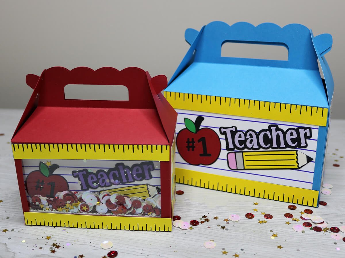 DIY Shaker Gift Box for Teachers with Cricut