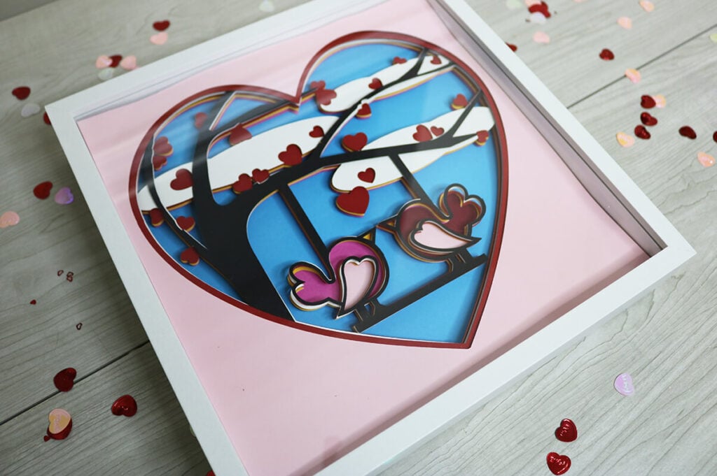 Cricut Valentine Shadow Box Projects
