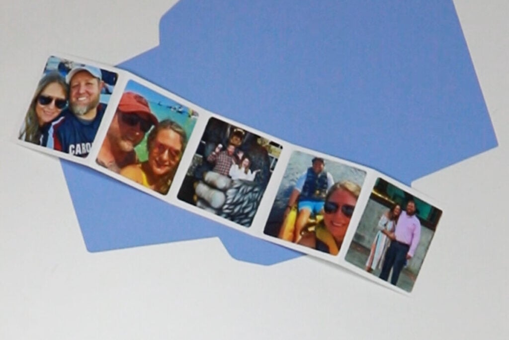 Attach each photo to the photo strip