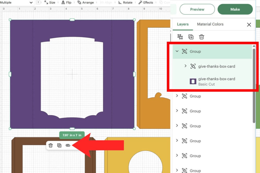 Attach score line to the layer it is scoring on.