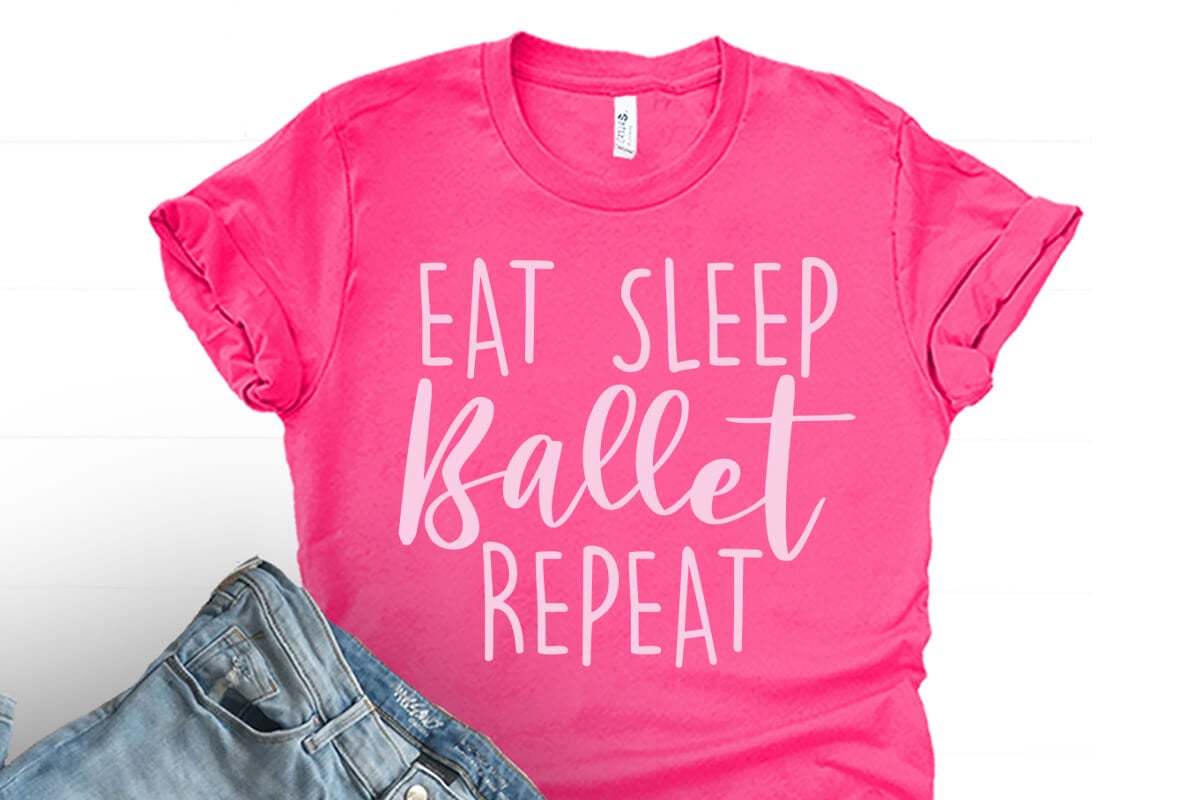 Eat Sleep Ballet Repeat SVG, Ballerina SVG