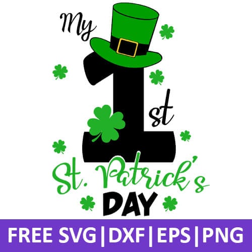 my first st patricks day svg free
