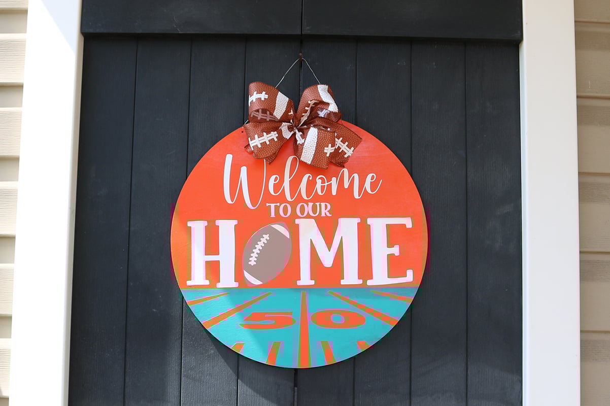 cricut football welcome sign svg