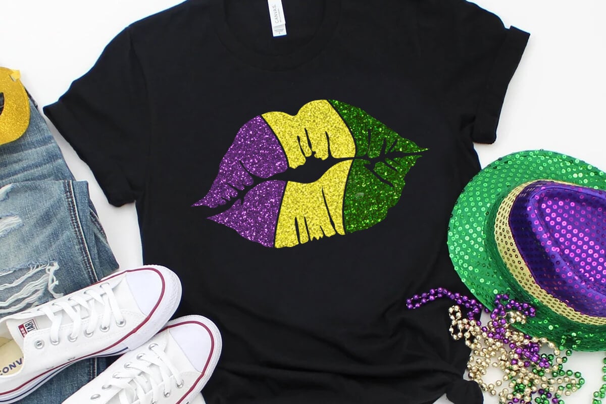 Mardi Gras Lip SVG