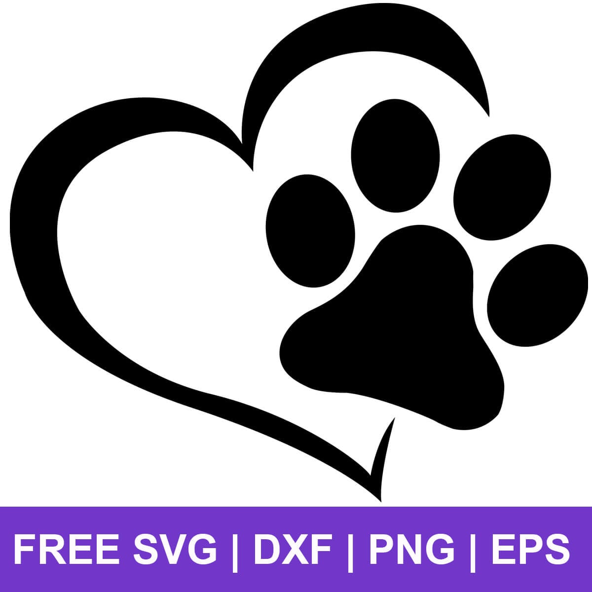 heart paw print svg, free paw print svg