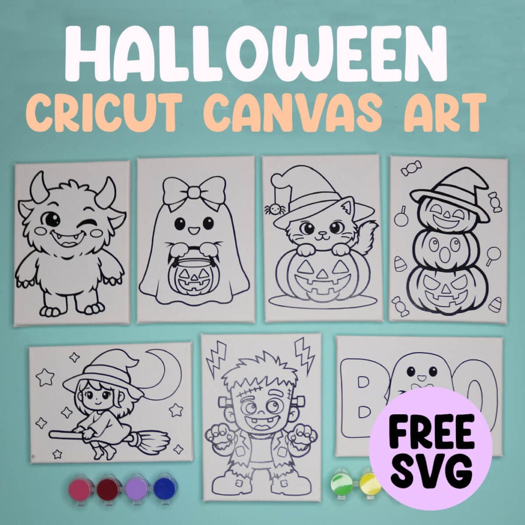 How to Make a Paint and Sip Canvas with Cricut, Cricut Canvas Art Ideas
