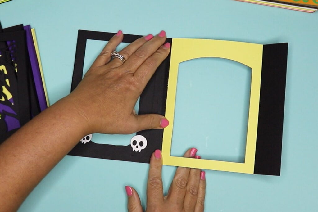 Halloween shadow box card cricut tutorial
