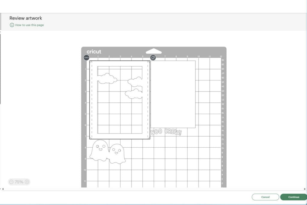 Make sure the mat preview shows the score lines in the correct place.