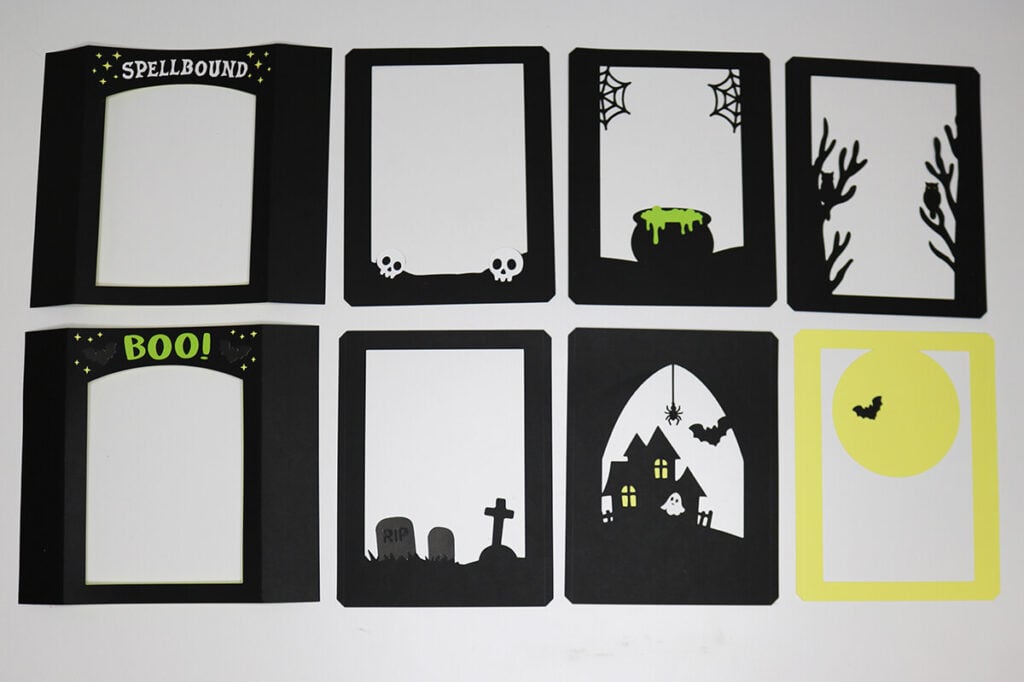 Halloween shadow box card cricut tutorial