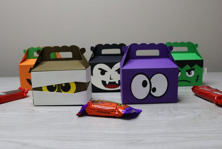 Halloween Treat Box SVG, Gable Box Template