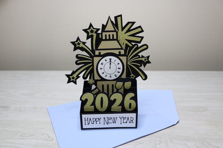 Happy New Year Card SVG