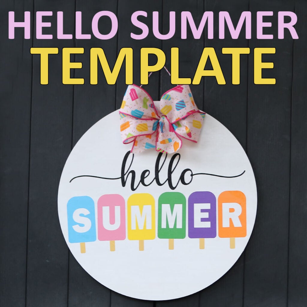Hello Summer SVG, Cricut Wood Sign