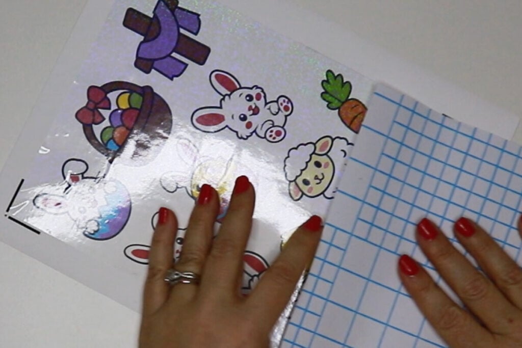 Add holographic vinyl on top