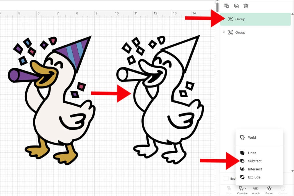 Subtract designs from the image to make the image ready for canvas paintings