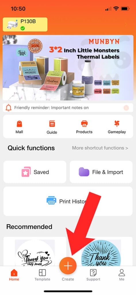 How to make labels with the munbyn app